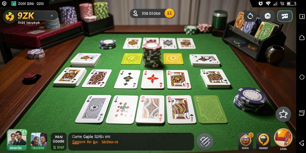 Tangkapan layar gameplay seru Gaple di 9ZK.