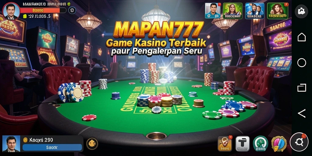 Tangkapan layar gameplay MAPAN777 yang menampilkan suasana kasino yang mendebarkan.