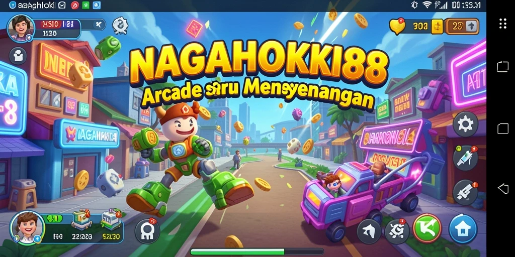 Tampilan gameplay menarik NAGAHOKI88 dengan grafis berwarna.