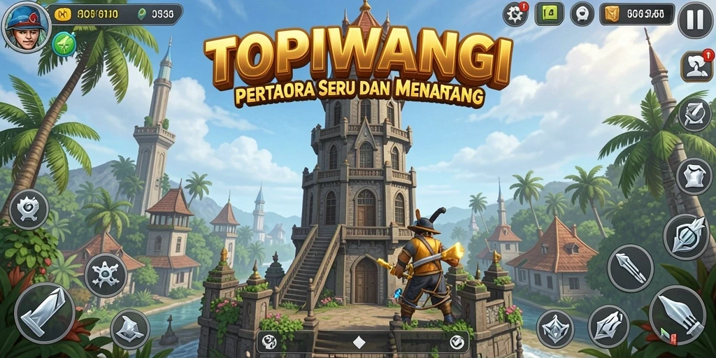 Screenshot gameplay menampilkan momen seru dalam Tower Defense.